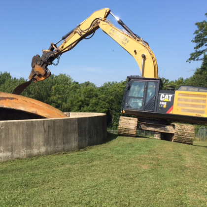 Litchfield Digester Lid Removal